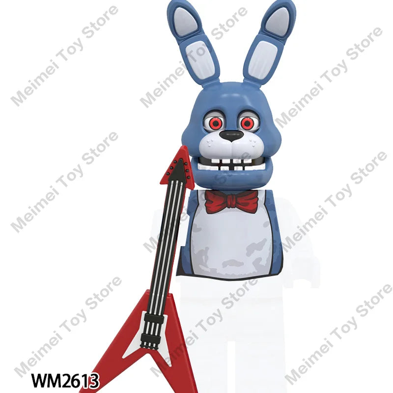 FNAF Five Nights Freddyed Building Blocks bricks Nightmare In Stock Chica Animals Bear Fox Duck Rabbit Model PVC Action Figure