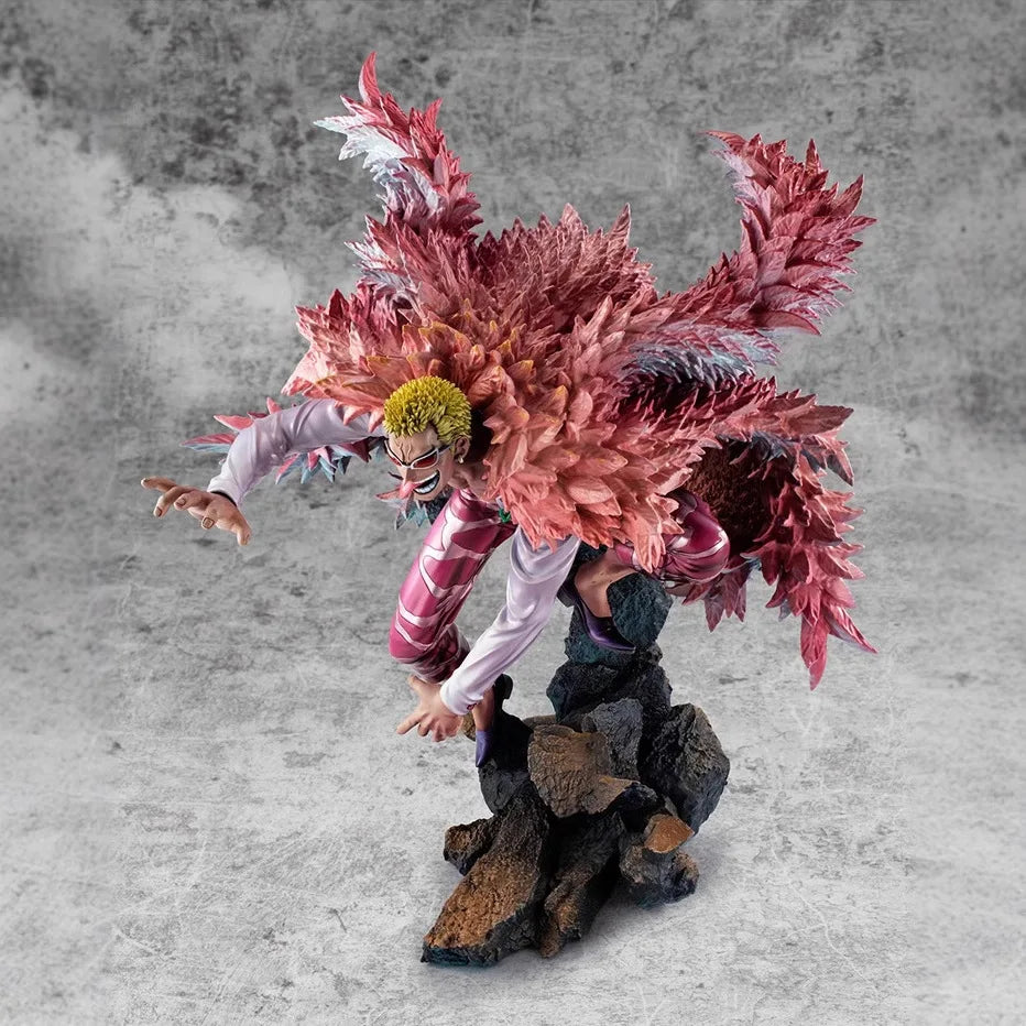 New 31cm ONE PIECE Anime Figure Donquixote Doflamingo Peripheral PVC Model Statue Desktop Decorate Ornaments Birthday Gifts Toys