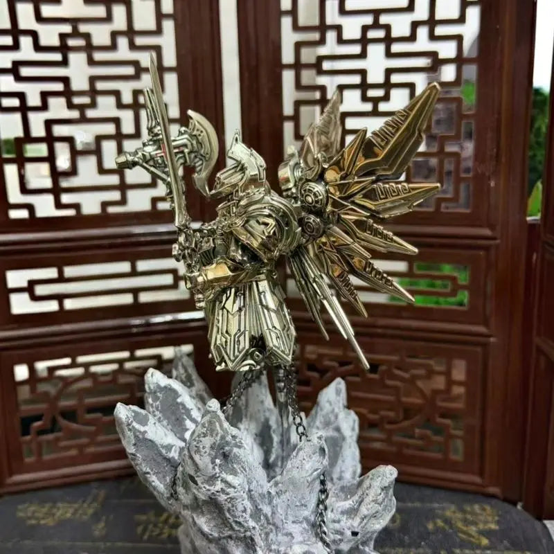 In Stock Mech Judge Pendant Chinese Style Metal Man Handheld Item Workstation Detachable Play Figure Desktop Collection Gift Toy