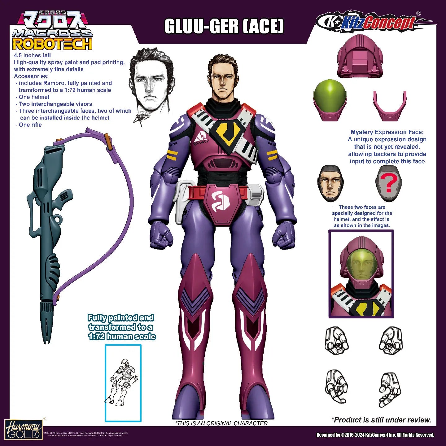 KitzConcept Robotech The Super Dimension Fortress Macross Series Zenith Star Soldier Rico Action Figure Model Toys Movable Model
