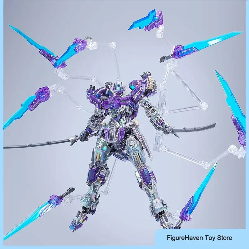 Original Holographic Translucent Valkyrie Hologram Version Mecha Scp Process Toy Assembly Model Action Figures Collectable Gift