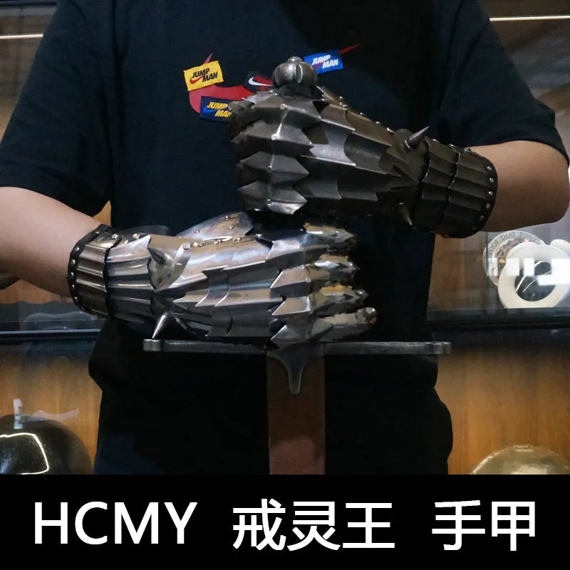 HCMY LOTR Nazgul Gauntlet 1:1 Metal Steel Wearable Sauron Witch King Ringwraith Middle Earth Medieval Knight Cosplay Armor LARP