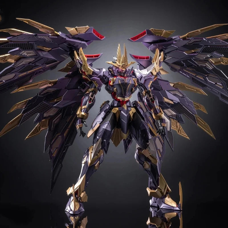 Fire General 1/100 Oda Nobunaga Alloy Finished Mecha Action Figures Luminous Samurai Style Mecha Toy With Base Ornament Boy Gift