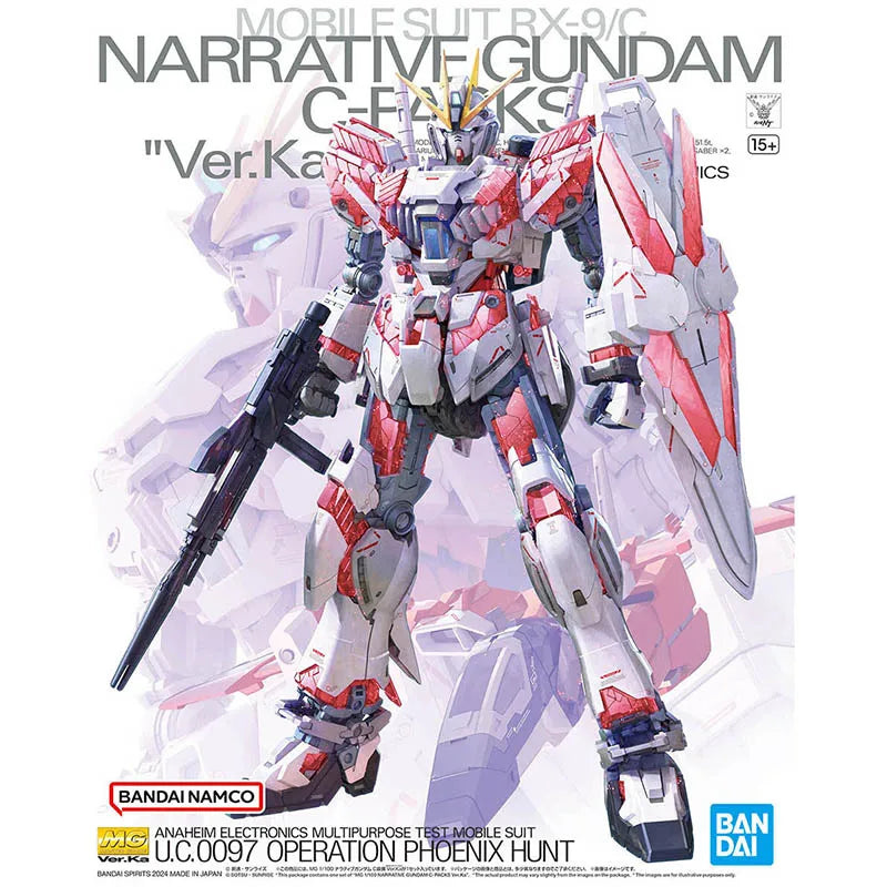 Bandai Genuine NARRATIVE GUNDAM C-PACKS "Ver.Ka" MG Action Figure Robot Collectible Assembly Model Toys Ornaments Gift Children