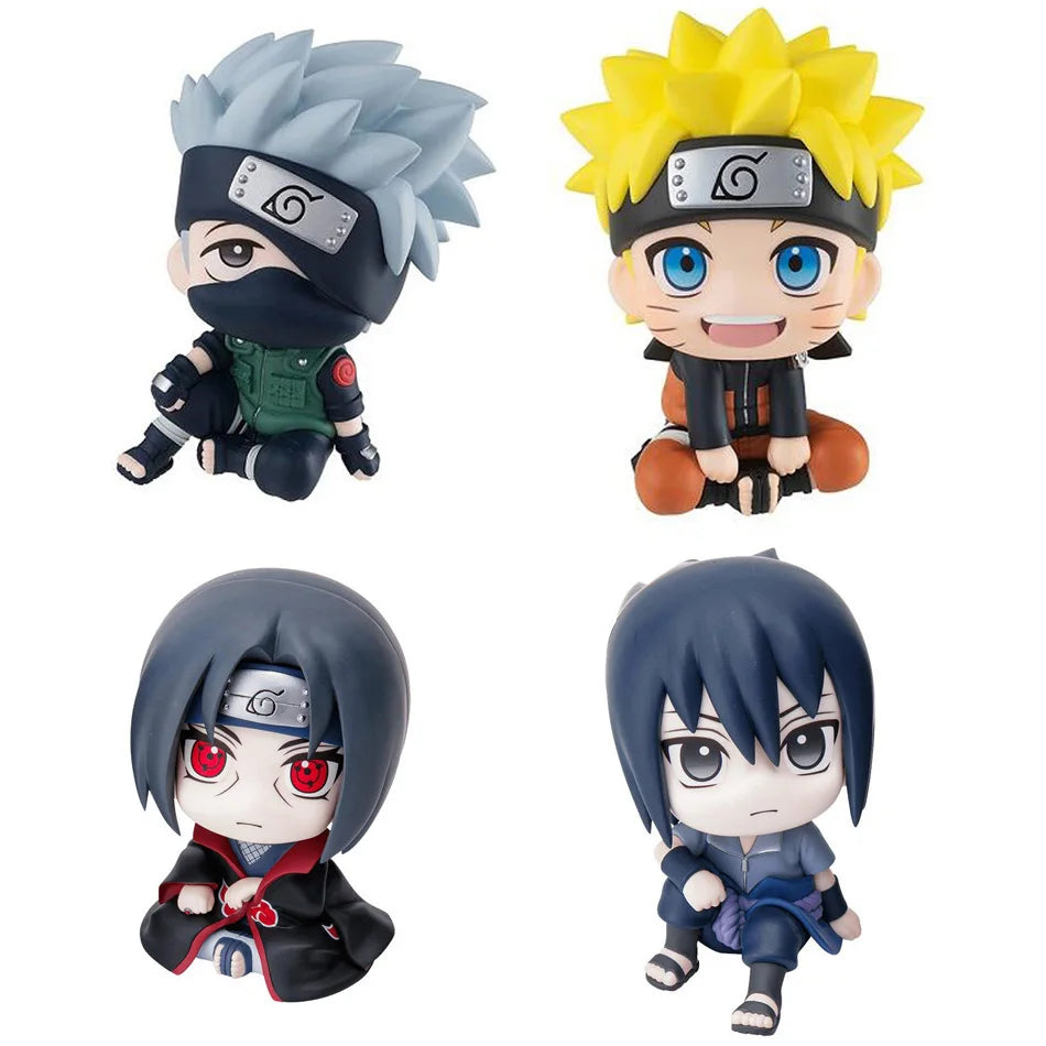 HOT Naruto Anime Figure Naruto Kakashi Action Figure Q Version Kawaii Sasuke Itachi Figurine Car Decoration Collection Model Toy