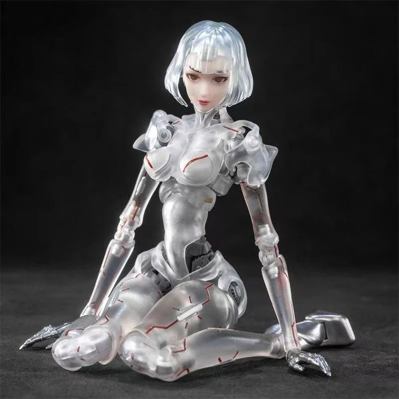 18cm Bone Workshop 1/12 Articulated Action Figure Ai Agent Lady Transparent Mechanical Body Desktop Ornament For Anime Fans