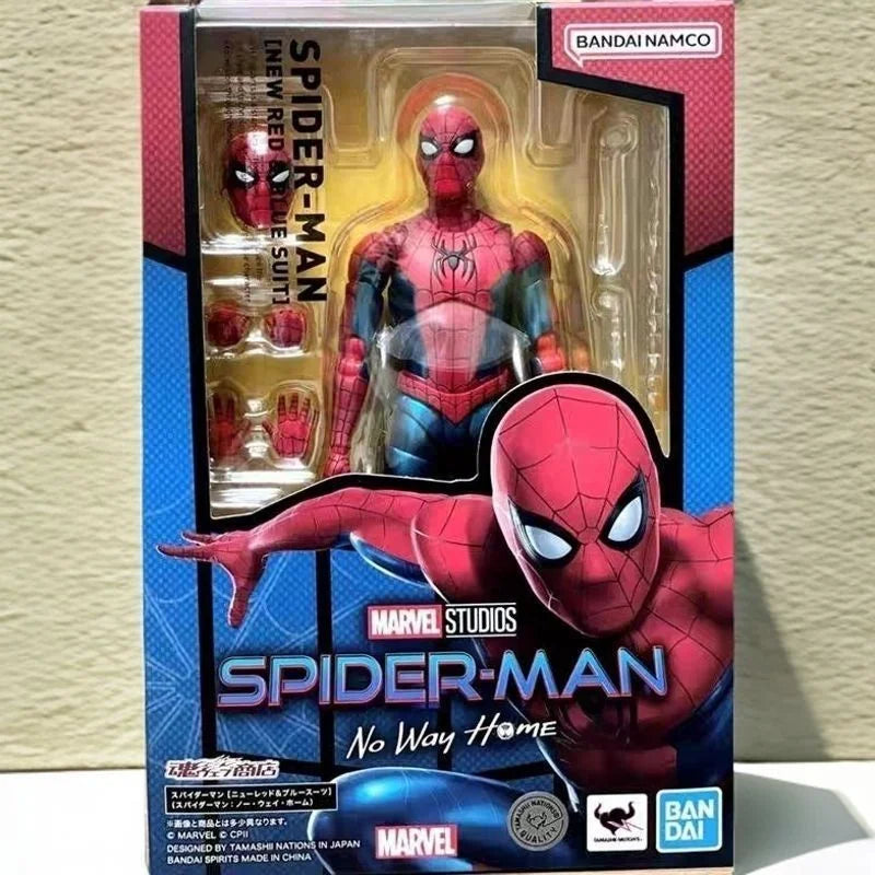 Bandai Original Tamashii Limited S.H.Figuarts Spider-Man New Red & Blue Suit Tom Holland No Way Home Action Anime Figure Toy