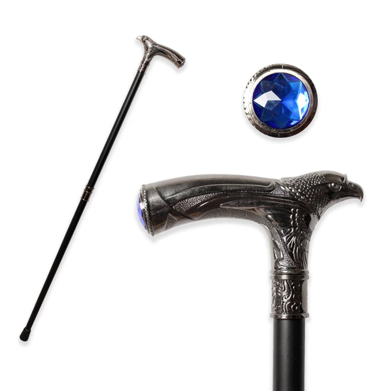 10 Colors Eagle-Head With Transparent Diamond Man Luxury Fashion Walking Stick Women Decorative Elegant Walking Canes