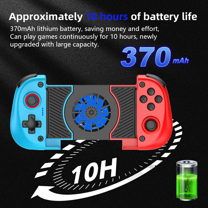 2 IN 1 Cooling Fan Stretching Gamepad X3 for Multi-Platform with Dual Hall,Dual vibration Motors&intelligence Bluetooth Chip