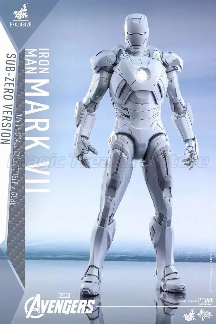 【MT】Hot Toys MMS329 Marvel Iron Man White Limited MK7 1:6 Scale Collection Doll Model Toys