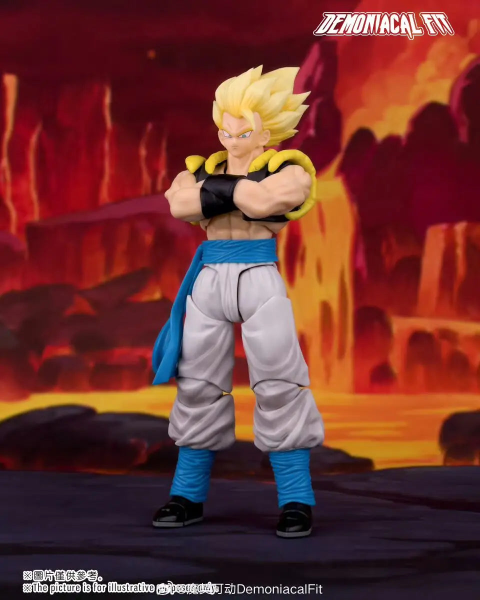 НОВО - Предварителна продажба Demoniacal Fit екшън фигурка Gogeta Dragon Ball GT фигурки Super Blue Saiyan God Gogeta фигурка SHF модел Gitf играчка