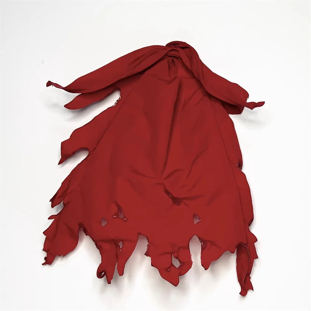 Handmade 1/12 Scale Male Soldier Clothings Black Red Battle Damage Cloak Fit 6" Action Figure Body Model Doll Toys