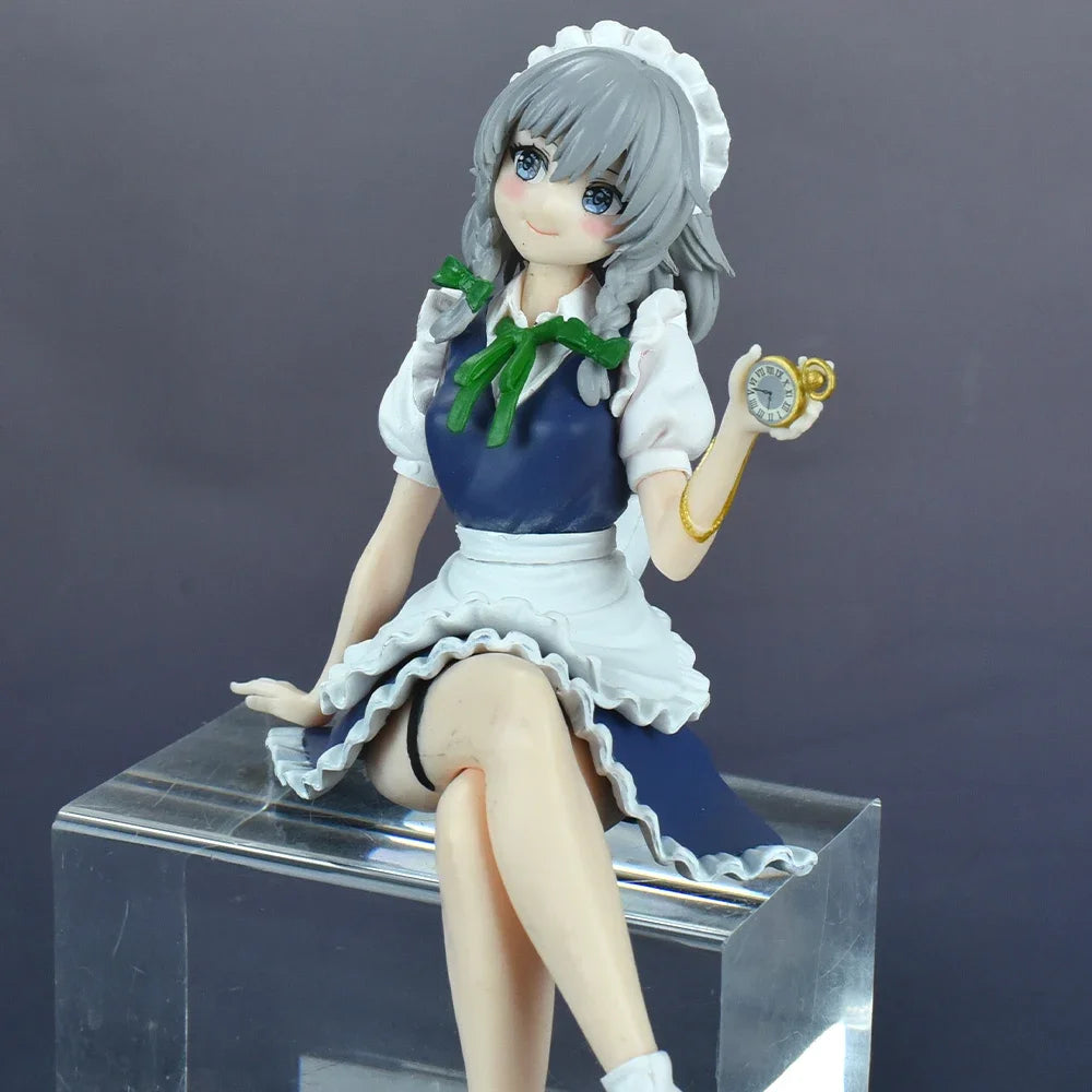 16CM Touhou Project Аниме Фигурка Izayoi Sakuya PVC екшън фигурка Колекционерски модел играчки Детски подарък Анимационни орнаменти Кукла