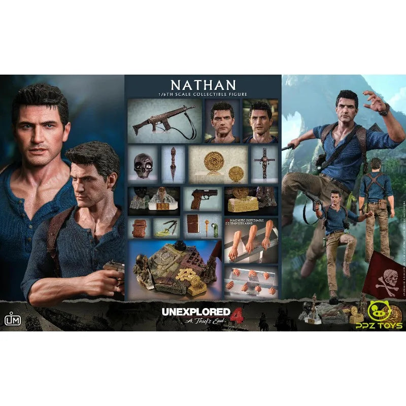In Stock LIMTOYS 1/6 Scale Uncharted 4 Nathan Drake Action Figure LIM012 Action Figure Model Trendy Toys Gift  Collectibles