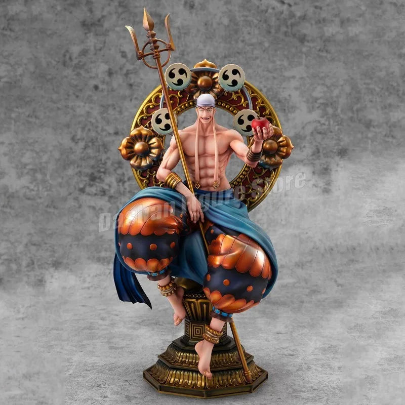 Gk One Piece Thor Enel Action Figure God of the Sky Eneru Statue Figurine PVC Anime Collection 39cm Ornaments Model Toys Gifts