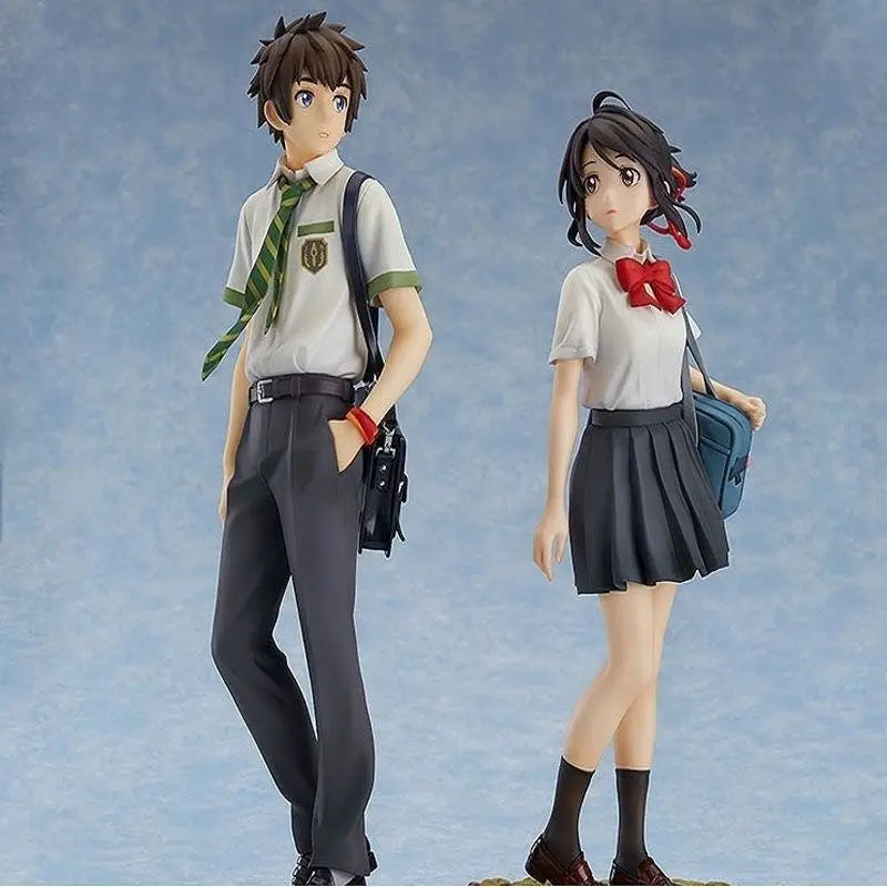 2023 New Anime Your Name 23cm Tachibana Taki & Miyamizu Mitsuha Figure Peripherals PVC Figurines Collectible Doll Toys Gifts
