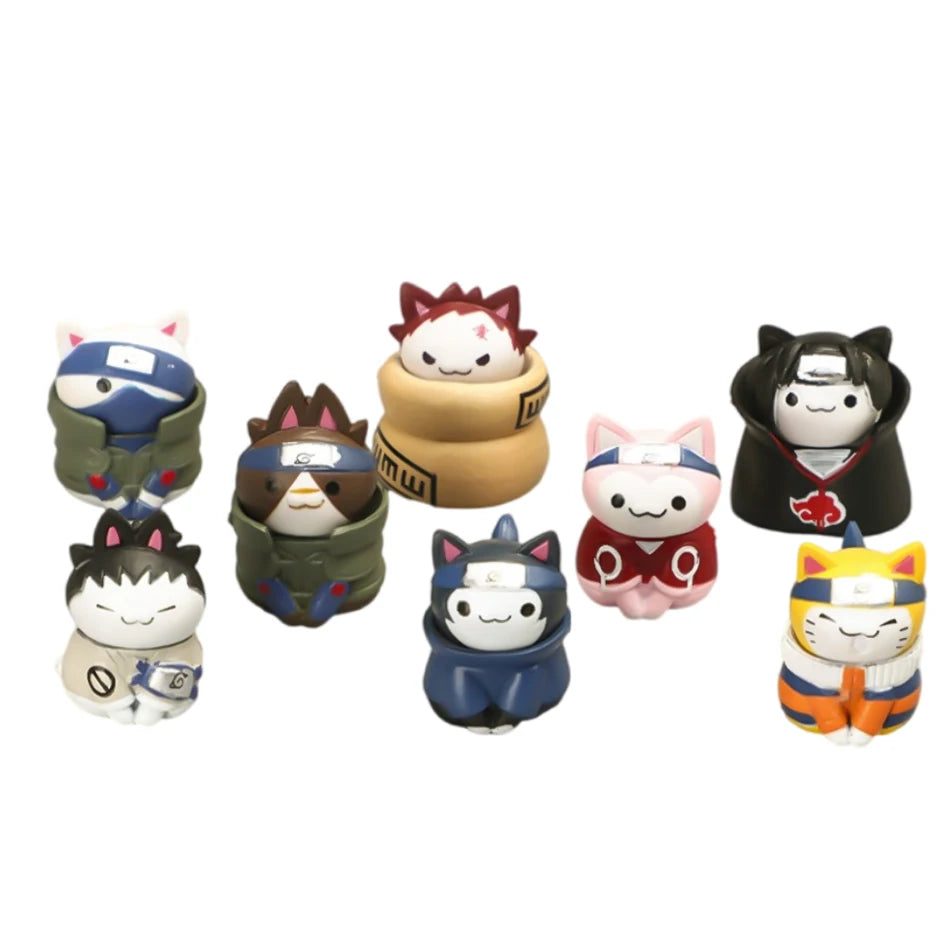 5cm Anime Naruto Figure Toys Cute mini Kakashi Uchiha Itachi Gaara Q Version Action Dolls Pvc Model Edition Birthday Gifts