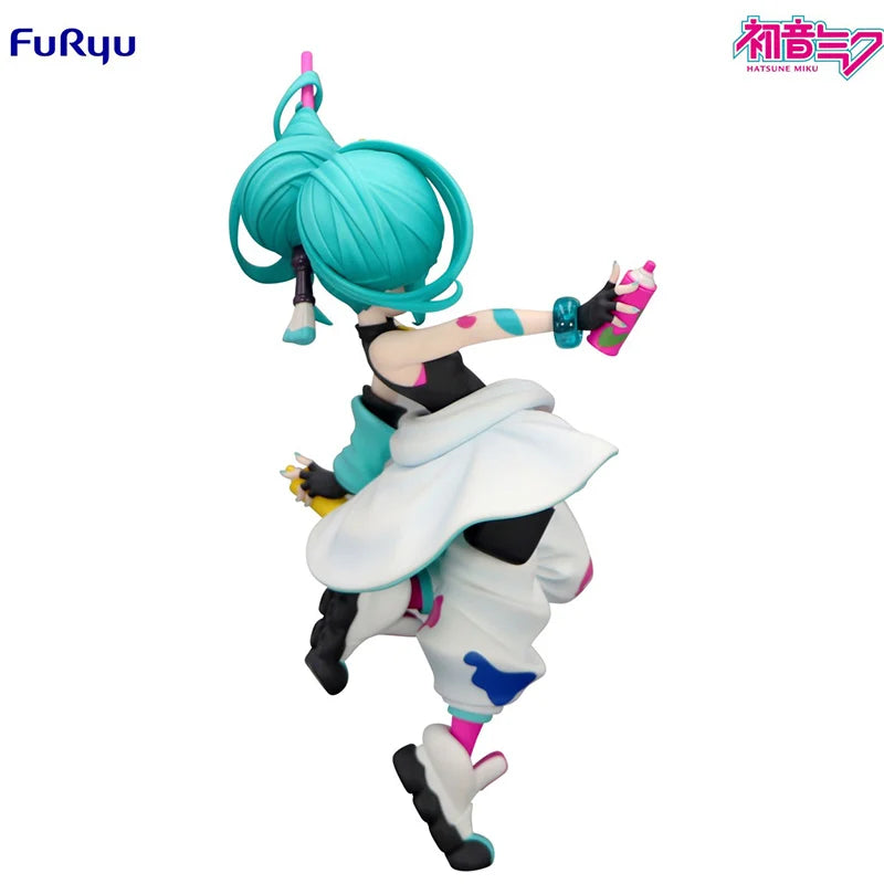 In Stock FuRyu Trio-Try-iT Hatsune Miku ~Painting Girl Ver.~ PVC 19CM Anime Action Figures Model Collection Toy