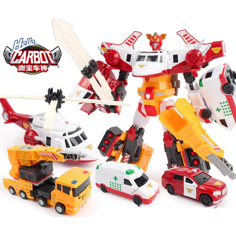 5 IN 1 Carbot Safari Saver Transformation Robot to Car Toys Action Figures Penta Storm Model Deformation Cars Toy Gift