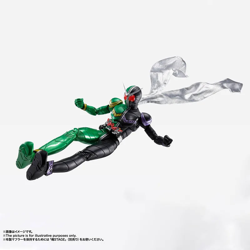 Bandai Original Genuine Figure Masked Rider Model Kit SHF Kamen Rider W Fuuto PI Collection Model Action Figure Boys Toys Gifts