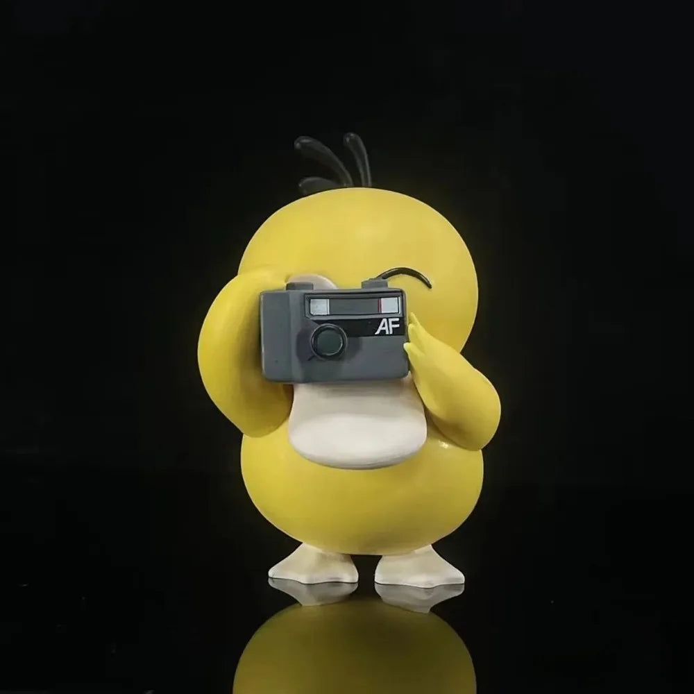 10cm/3.93in Anime Pokemon Figure Take Pictures Psyduck Action Figures Pvc Collection Model Toys for Childre Gifts