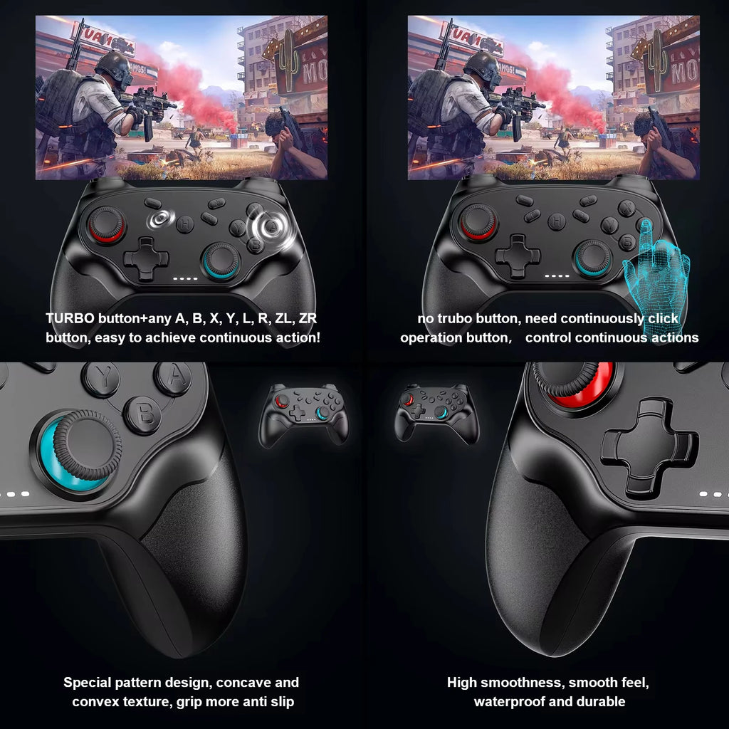 Gamepads For Switch/Pc/Ios/Android Wireless Controller With Turbo Game Controller Vibration Control Console Remote Accessories