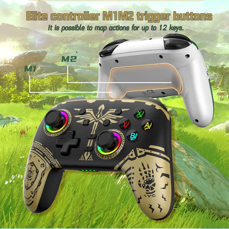 Wireless Elite Gamepad For Switch Controller For Switch Oled Lite Joystick For PC/Steam Deck Control with Custom Anti-Slip Stick