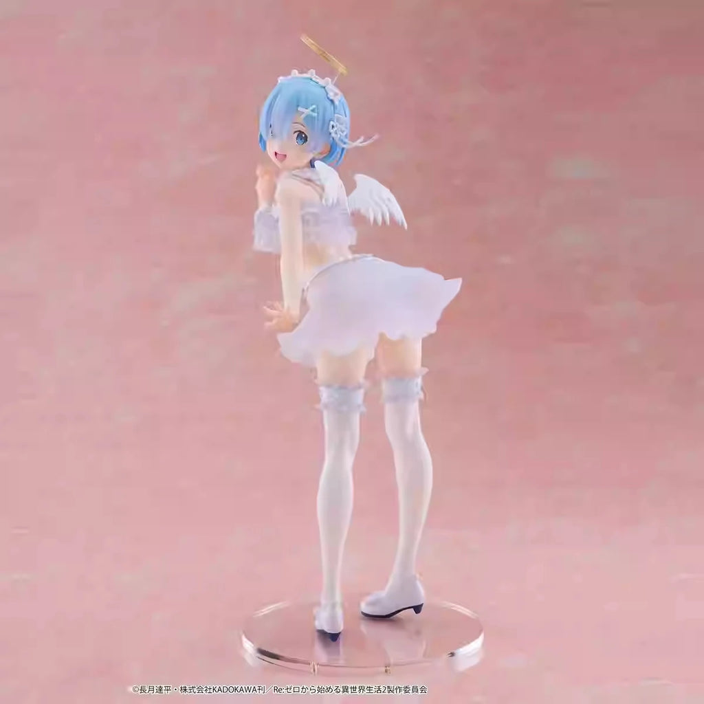 В наличност Taito Precious Figure Rem Pretty Tenshi Ver. Re:life in A Different World From Zero 23Cm Doll Anime Model Toys