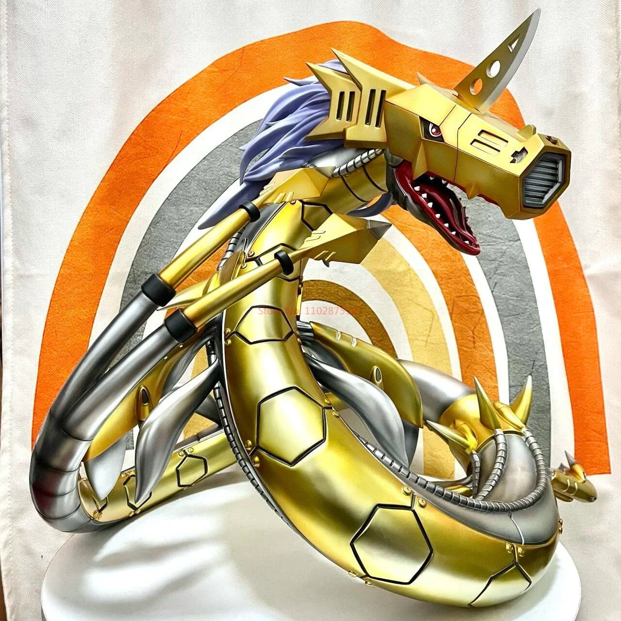Digimon Adventure Anime Figure Metal Seadramon 40cm Action Figureine Gk Pvc Statue Model Collect Decoration Toys For Kid Gifts