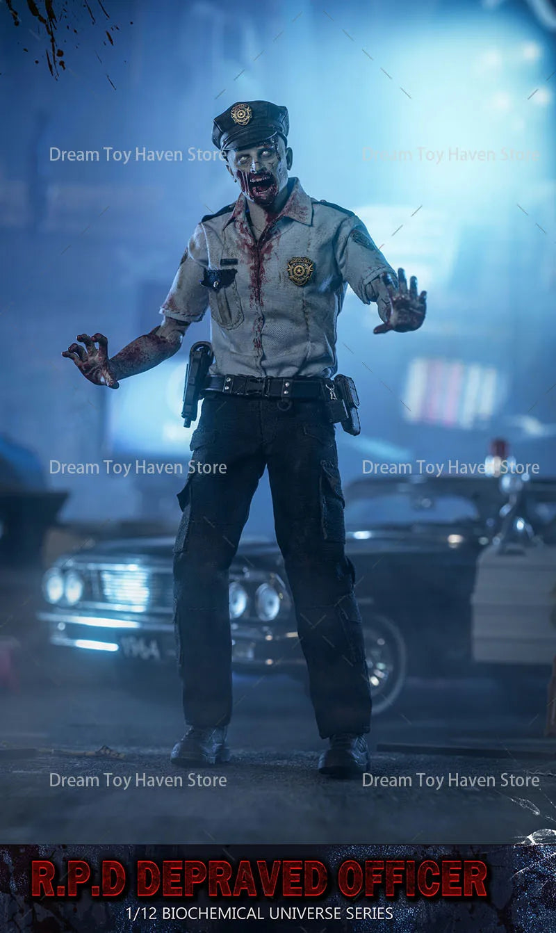 Patriot Studio 1/12 Scale Male Soldier Angry Zombie Police Officers Depraved Officer 6Inch Action Figure Collectible Dolls