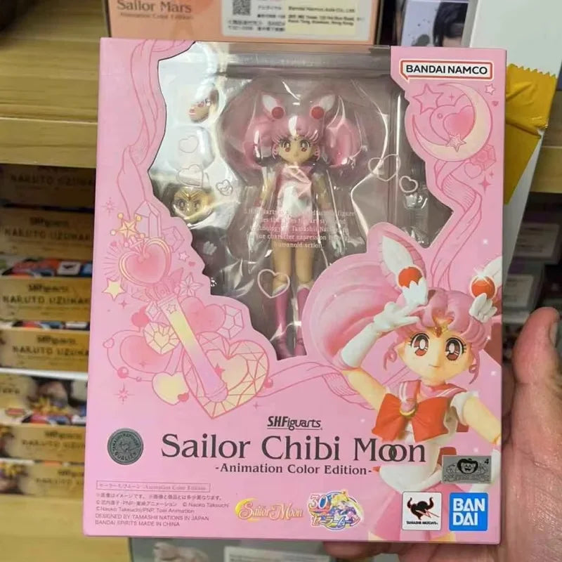 Bandai Original Shf Figuarts Sailor Moon Figure Sailor Star Healer Seiya Kou Action Figurine Anime Collection Model Pvc Toy