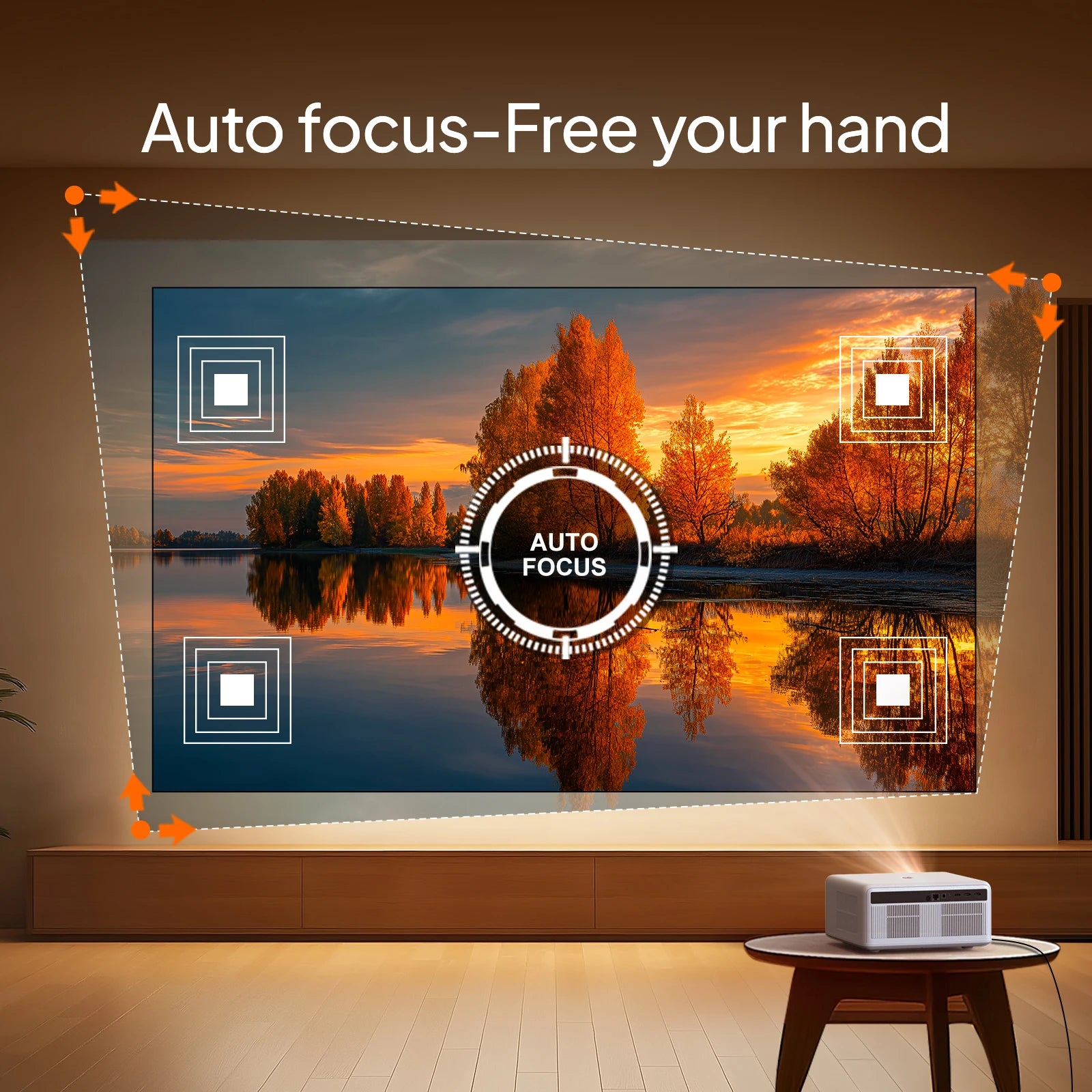 BYINTEK LOVE U14 Full HD 1080P Projector 4K  Smart Bluetooth WiFi 6 Supported 1250ANSI Auto Focus Home Theater Cinema Projectors