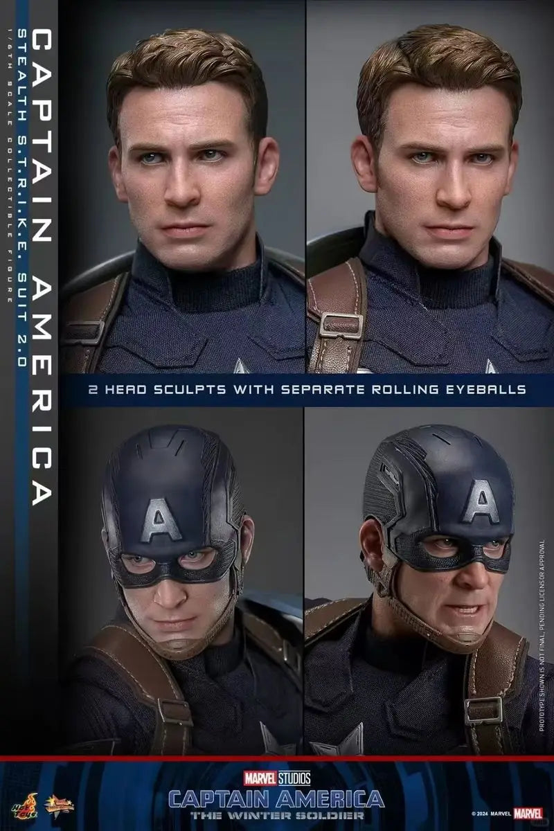 Hot Toys Captain America 1/6 Scale MMS783 Stealth Strike Suit 2.0 Marvel Collectible Action Figure Winter Soldier Theme