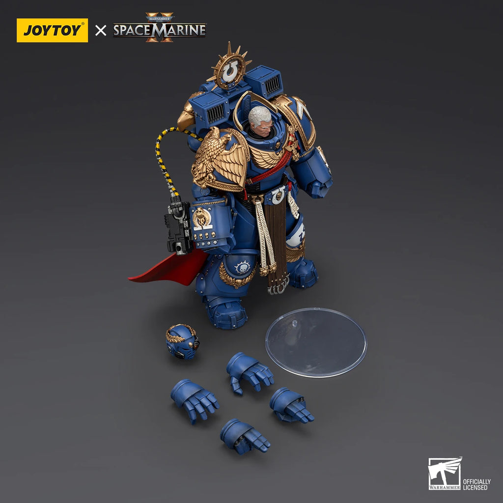 JOYTOY Warhammer 40k Ultramarines Marneus Calgar, Chapter Master With MKX Gravis Armour And Gauntlets Of Ultramar Action Figures