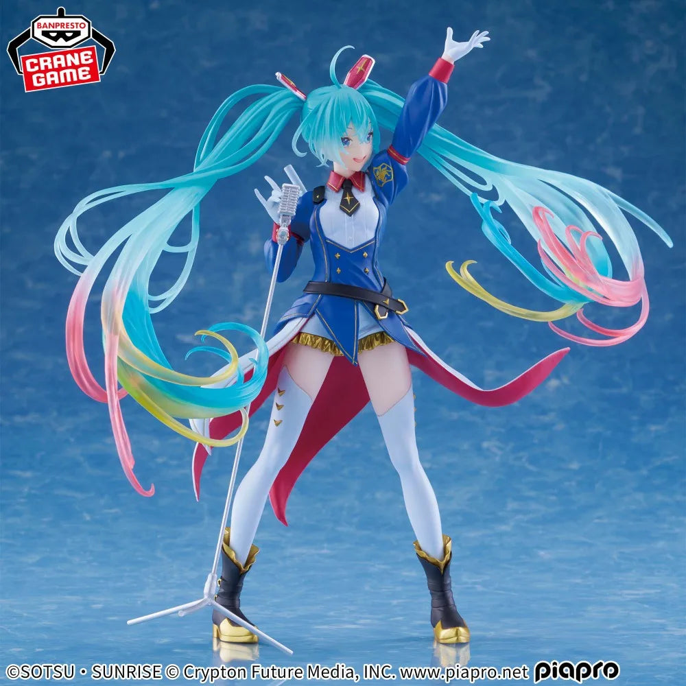 In Stock Bandai Original Genuine BPEV Banpresto Evolve Gundam Collaboration Hatsune Miku 21cm Collections Model Toy Figures Gift