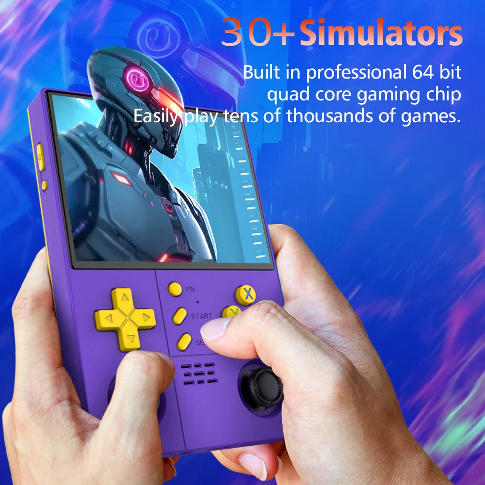 R40xx Pro Max Gaming Console - 4.2" IPS Screen + Dual Joystick | Built-in Wi-Fi Portable Video Player (Solid Color)