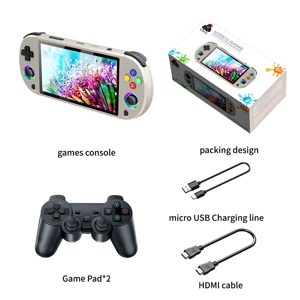 Retro-Handheld-Spielkonsole M22pro HD 1920 * 1080 5,0-Zoll-IPS-Display unterstützt LINUX für tragbaren PSP-Taschenvideoplayer 