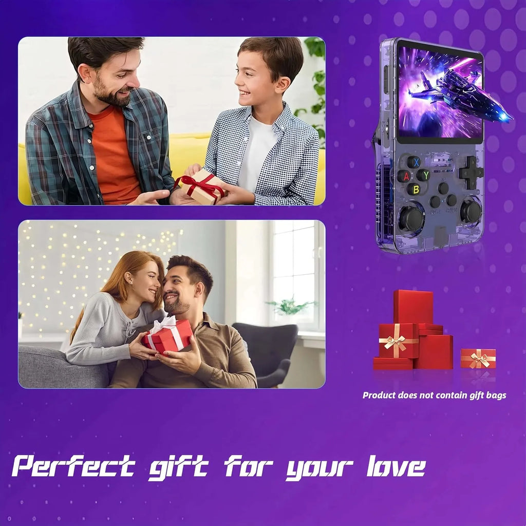 R36S Retro Handheld Video Game Console Linux System 3.5 Inch IPS Screen R35s Pro Portable Pocket Video Player 64GB/128G Games