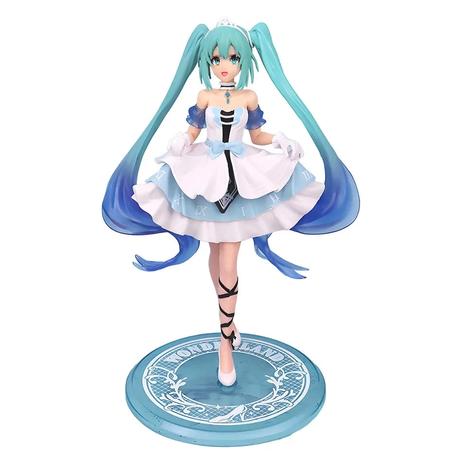 Anime Hatsune Miku 19cm Cinderella Fairy Tale Wonderland Figure, a gift for girls, an anime model ornament.