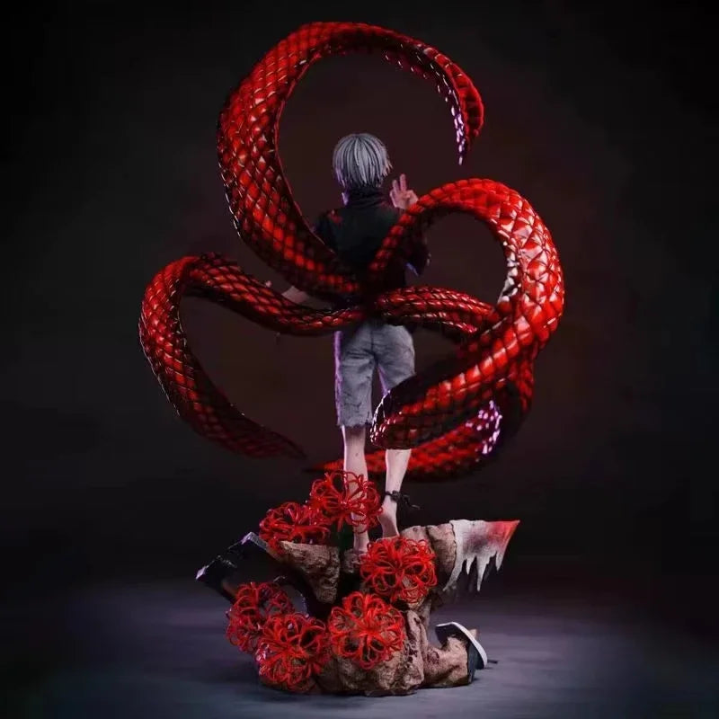 Tokyo Ghoul Figur Kaneki Ken Actionfigur 39 cm PVC Gk Statue Modell Wechselkopf Ornament Sammlung Schreibtisch Dekoration Geschenke