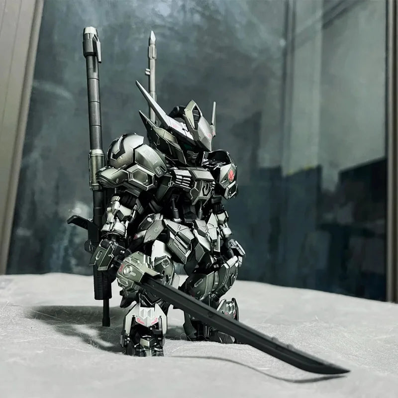 MGSD Base Limited Barbatos Iron Blooded Electroplating Silver Color Mech Assembly Model Kit Action Figure Decorative Boy Toys