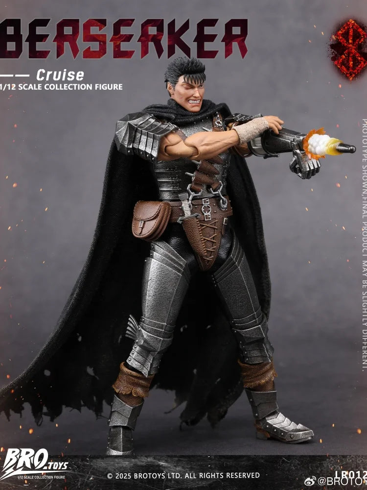Brotoys Berserker Guts Lr012 1/12 Scale Articulated Anime Action Figure Collectible For Adult Collection Display