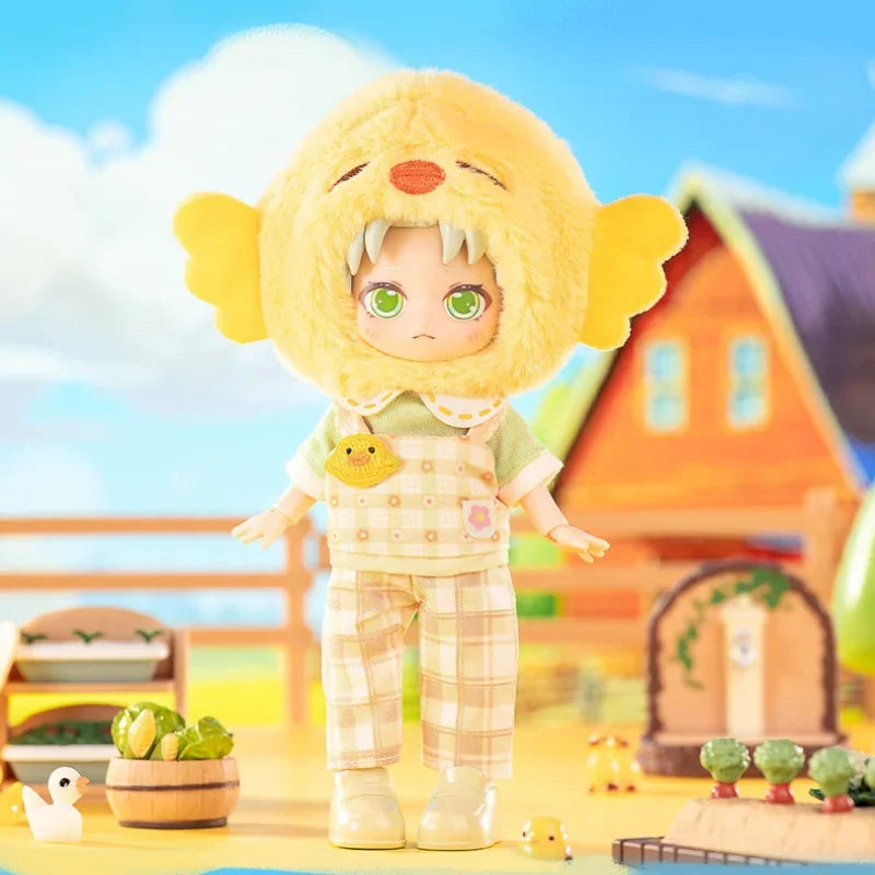 In stock PEETSOON Garden Party Series Ob11 1/12 Bjd  16cm Cute Action Anime Figures Kawaii  Toys figure Dolls Gift Toys