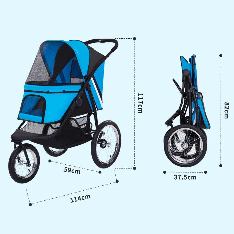 Wholesale  Pet Stroller  Easy To Walk Folding Travel Carrier Designer Customization Dog Stroller Supplies for Small Medium Pets