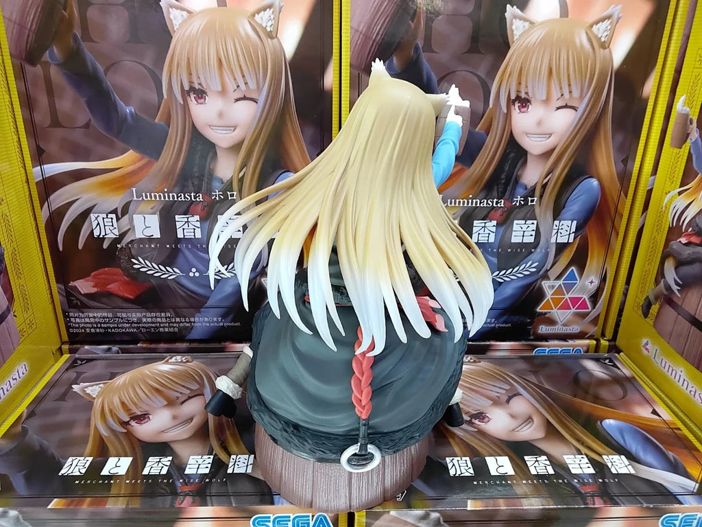 17CM Аниме Холограма Фигура Ookami to Koushinryou Търговецът среща мъдрия вълк седнал Модел Играчка Кукла Екшън Фигурка PVC