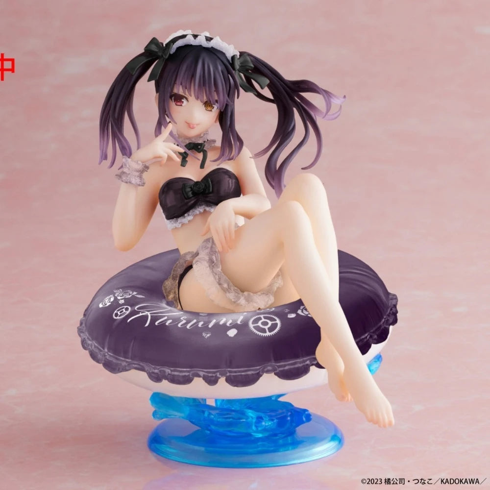 In Stock TAITO Original Genuine Anime DATE ALIVE IV Aqua Float Girls Figure Kurumi Tokisaki Renewal 10cm Collections Model Toys