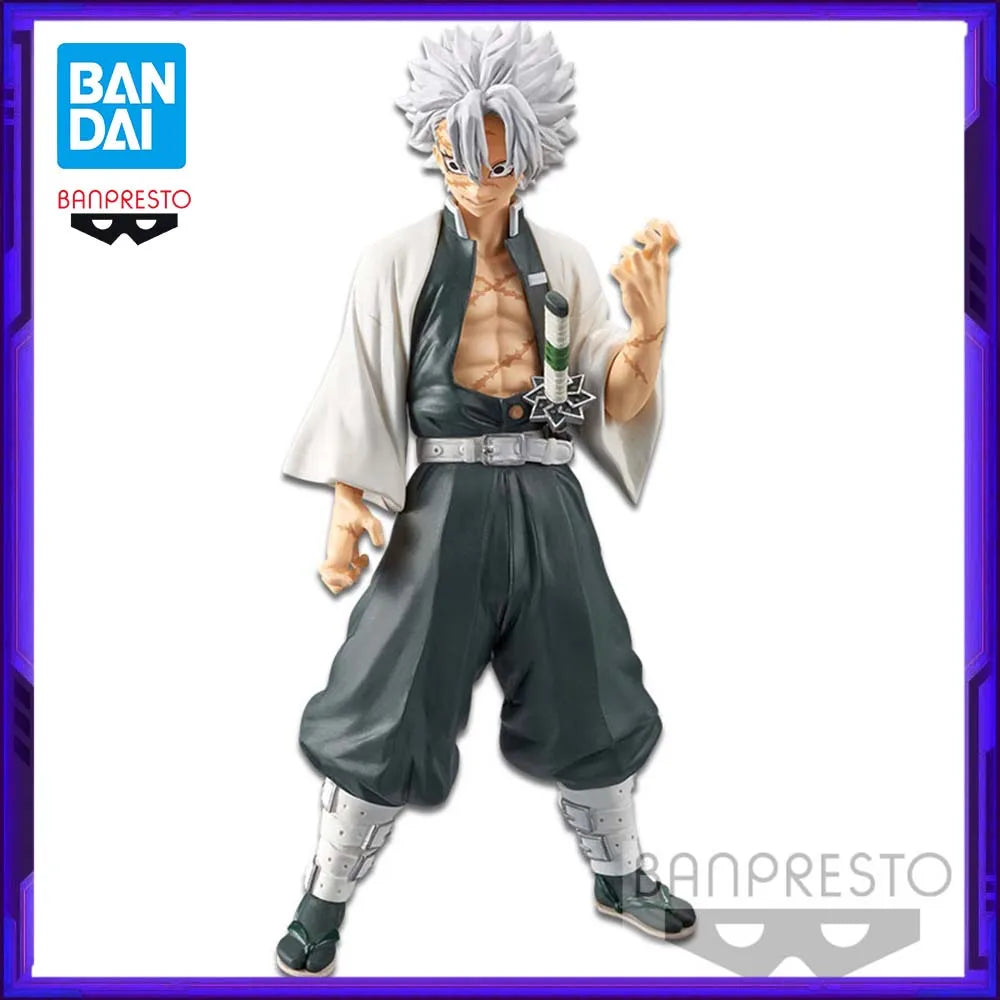 In Stock Bandai Original Banpresto Demon Slayer: Kimetsu no Yaiba Shinazugawa Sanemi Anime Action Figure Model Figures Toys