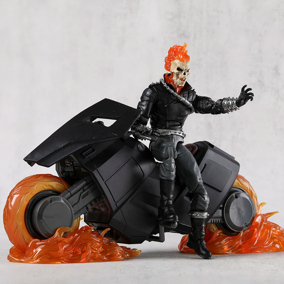 Ghost Rider with Motorcycle Action Figure Joint Movable Model Brinquedos Toy
