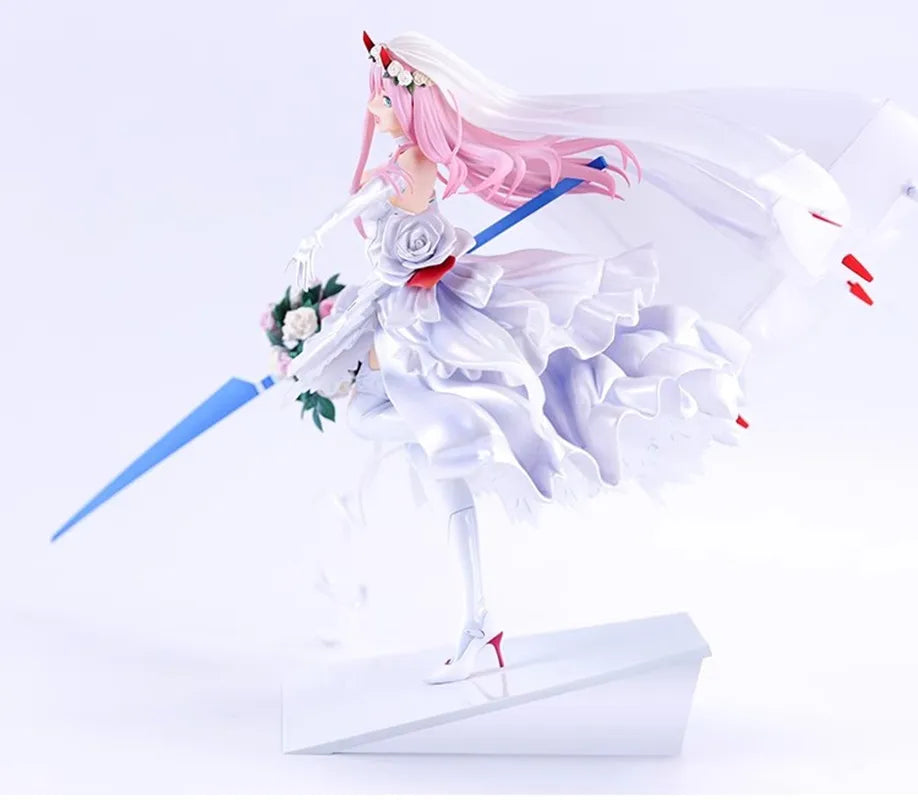 DARLING in the FRANXX Code:002 Zero Two 02 For My Darling Anime Girl PVC Action Figure Toy Collection Wedding Dress Model Doll