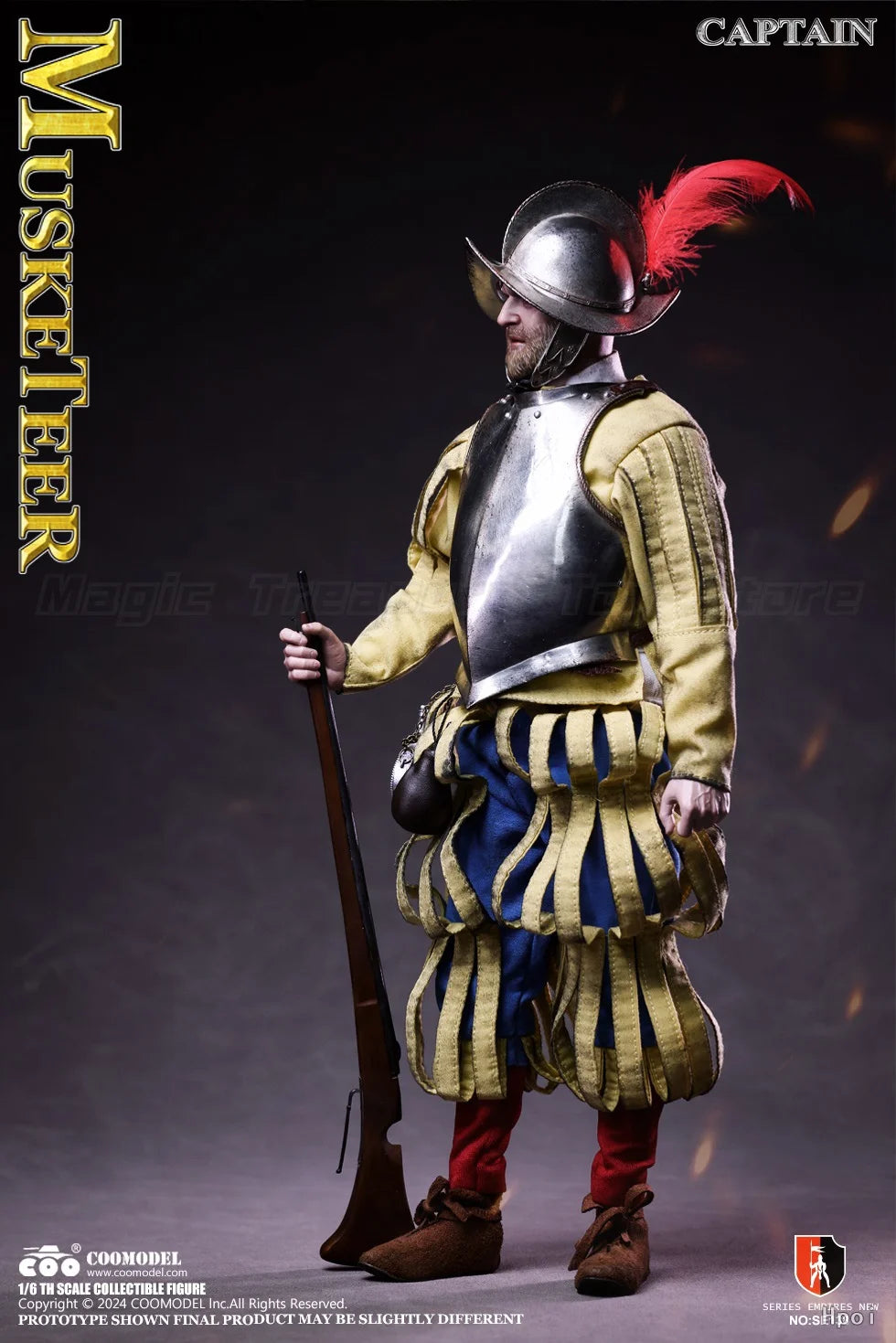 【In Stock】Original COOMODEL SE138 Empire Series-Spanish Conquistador Musket Infantry Commander 1/6 Action Figure Toy Gift